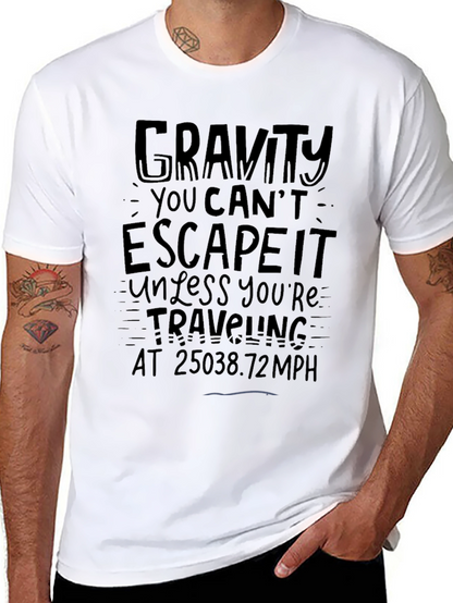Gravity Escape Velocity Black Graphic Tee