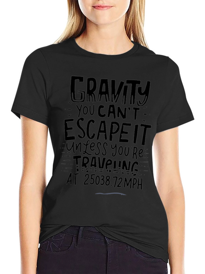 Gravity Escape Velocity Black Graphic Tee