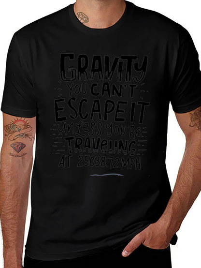 Gravity Escape Velocity Black Graphic Tee