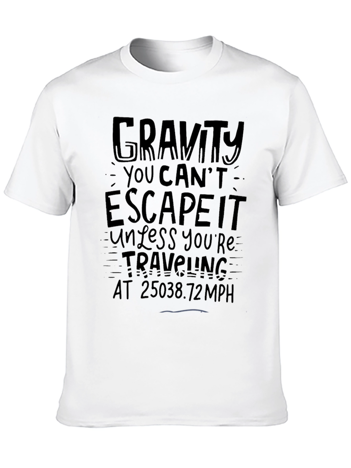 Gravity Escape Velocity Black Graphic Tee