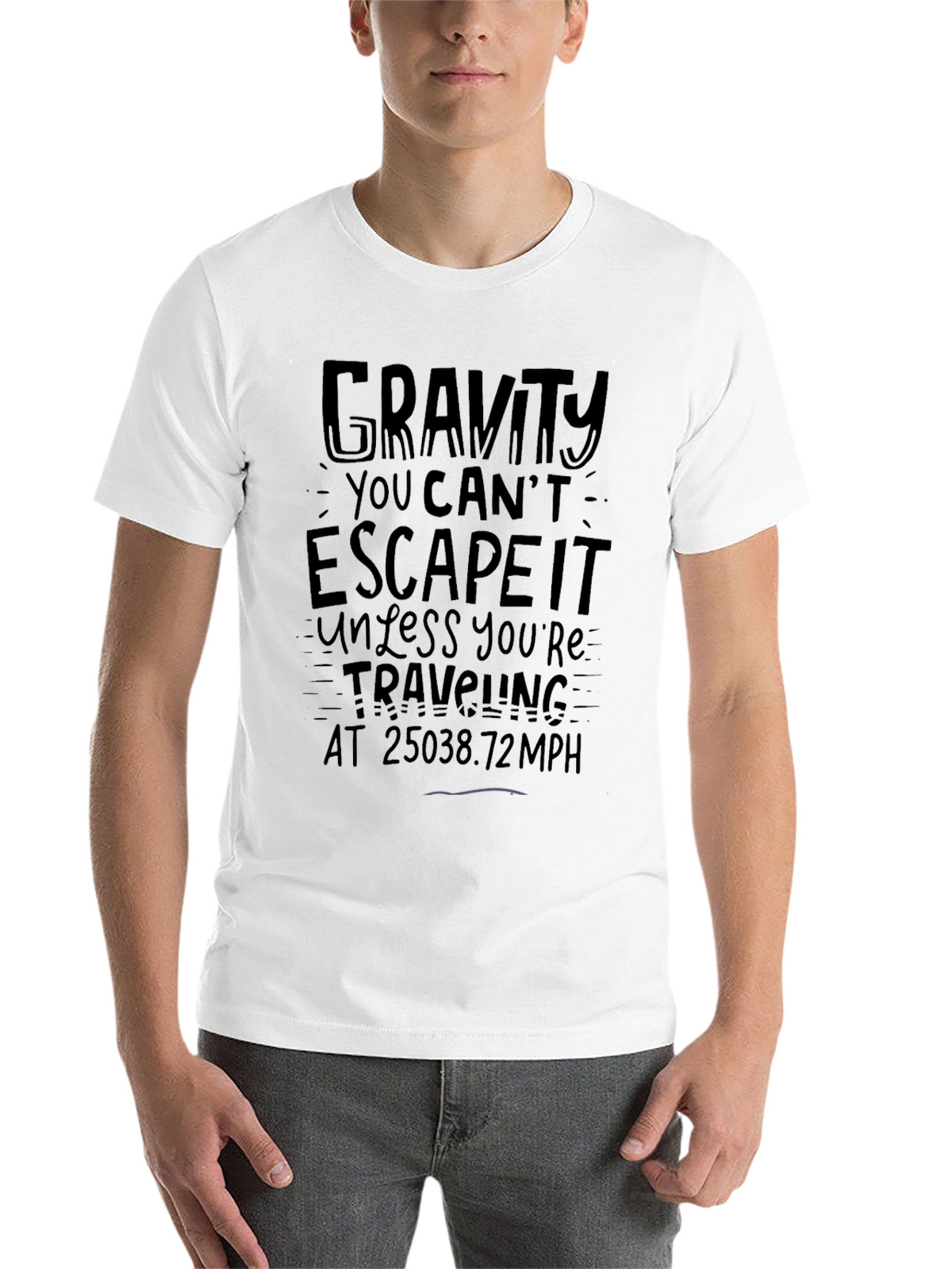 Gravity Escape Velocity Black Graphic Tee