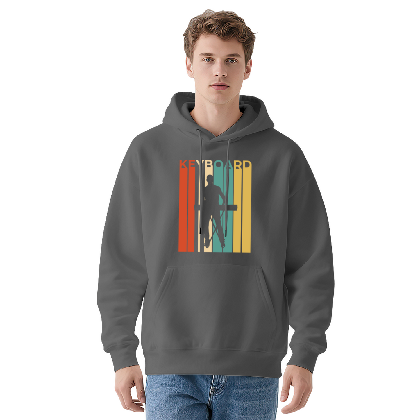 Colorful Keyboard Hoodie: Typing Enthusiast Design, Streetwear Comfort