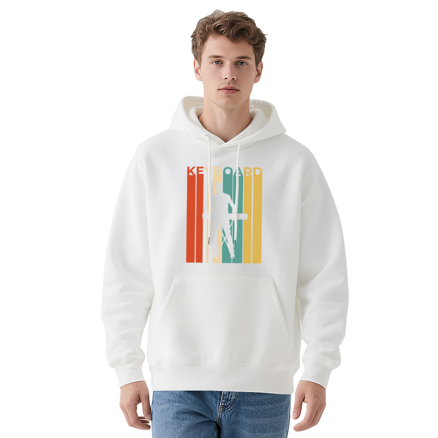 Colorful Keyboard Hoodie: Typing Enthusiast Design, Streetwear Comfort