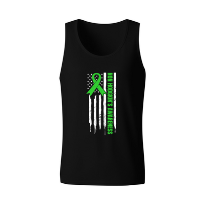 Non Hodgkin¡¯s Awareness Green Ribbon USA Flag Tank