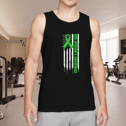 Non Hodgkin¡¯s Awareness Green Ribbon USA Flag Tank