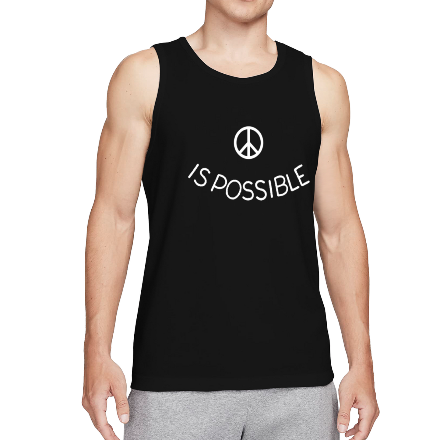 Peace Is Possible Peace Sign Anti War Casual Tank Top