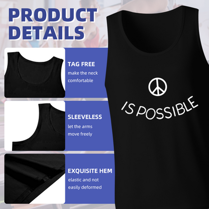 Peace Is Possible Peace Sign Anti War Casual Tank Top