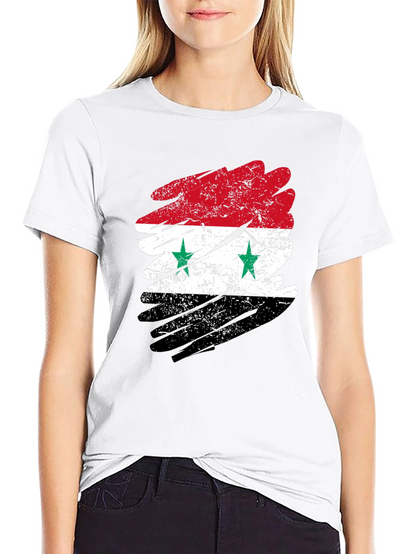 Syria Flag Distressed T-Shirt