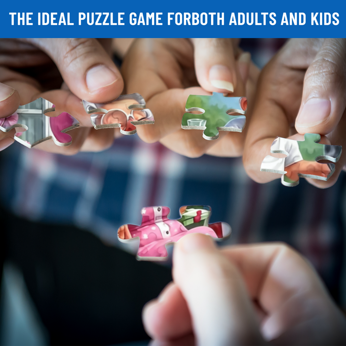 Funny Elderly Couple Backyard BBQ Summer Cartoon Puzzle | 300/500/1000 Pieces