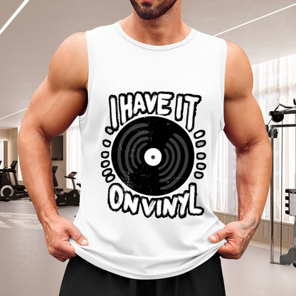 I Have It On Vinyl Retro Record Music Tank Top