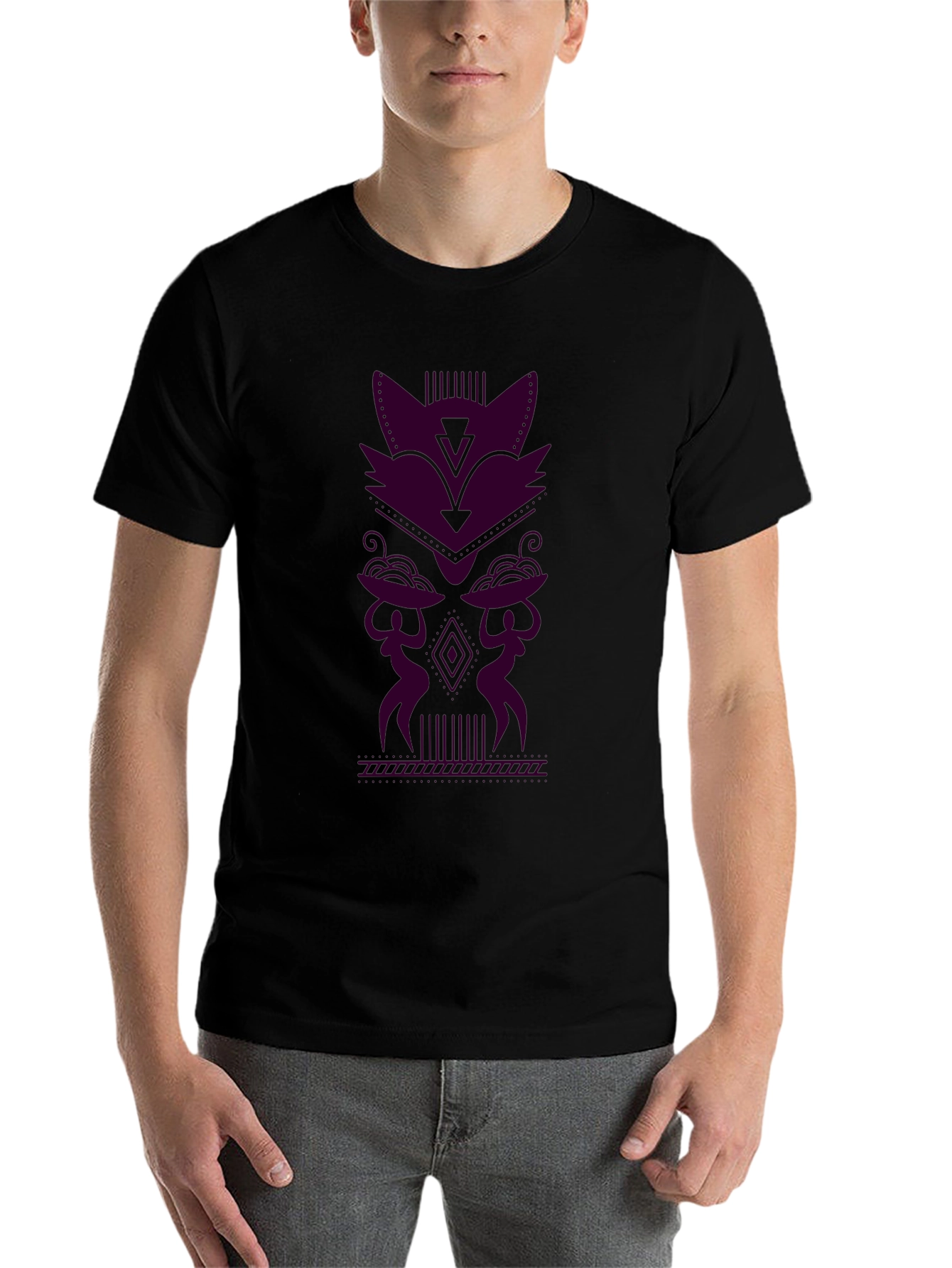 Geometric Tribal Style Graphic Tee