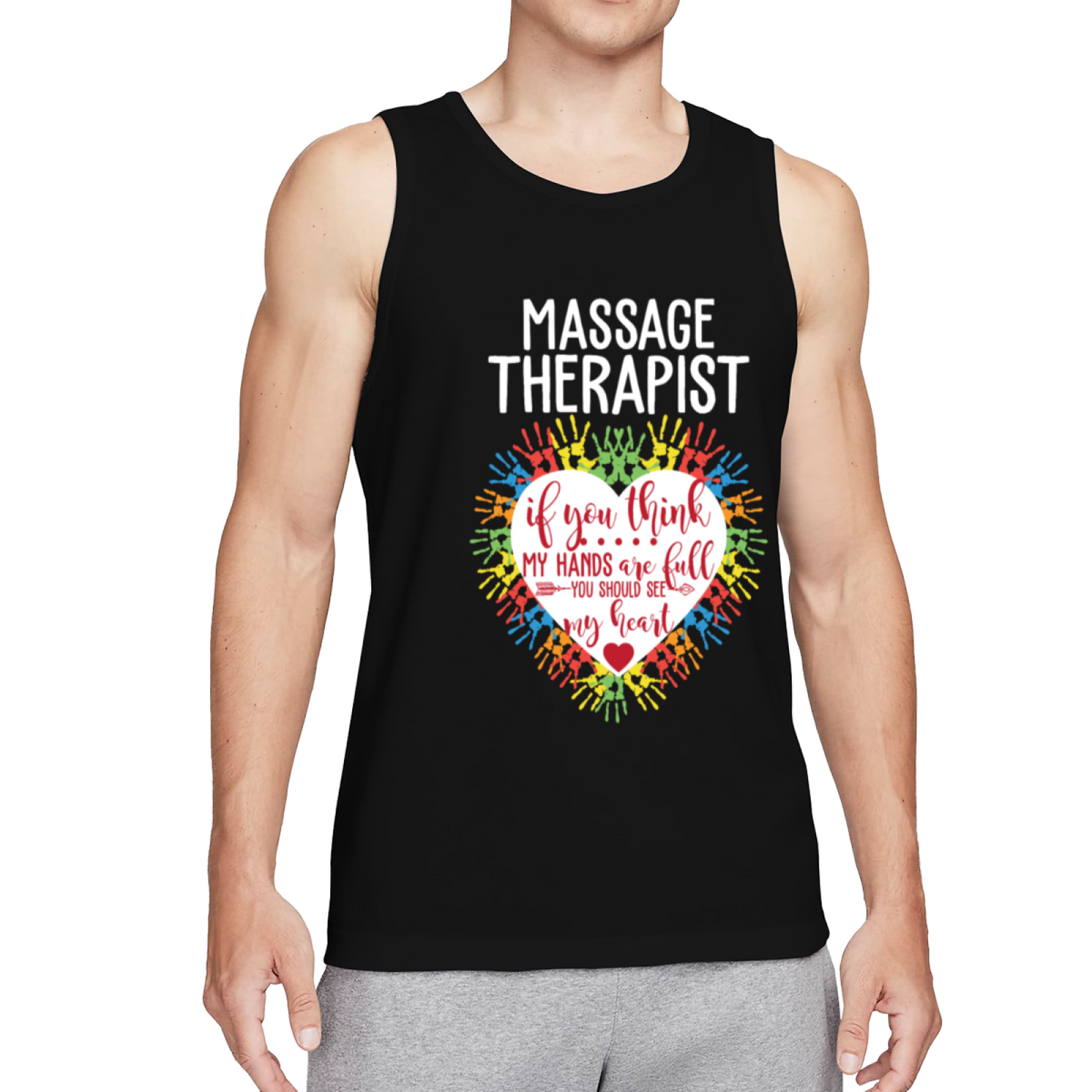 Massage Therapist Heart Art Gift Tank Top
