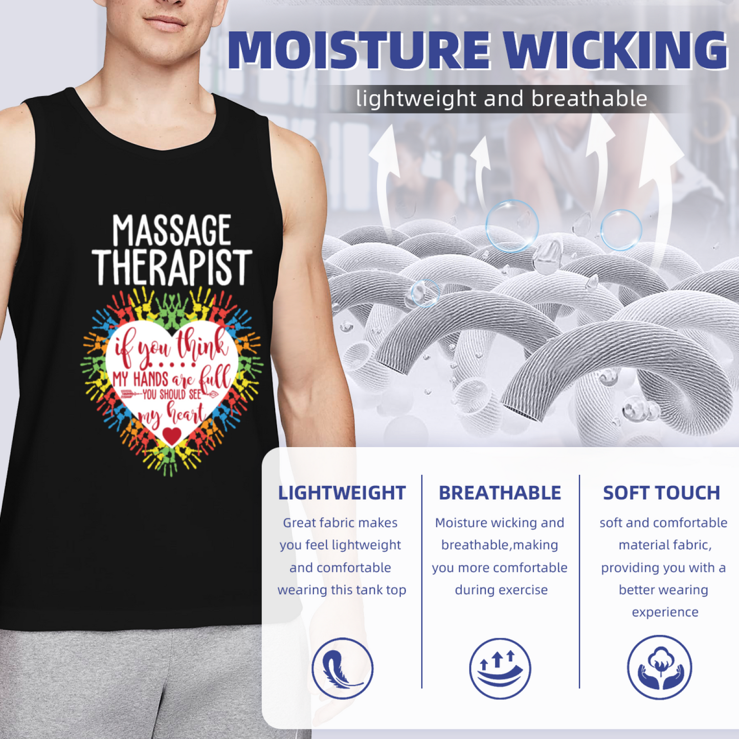 Massage Therapist Heart Art Gift Tank Top