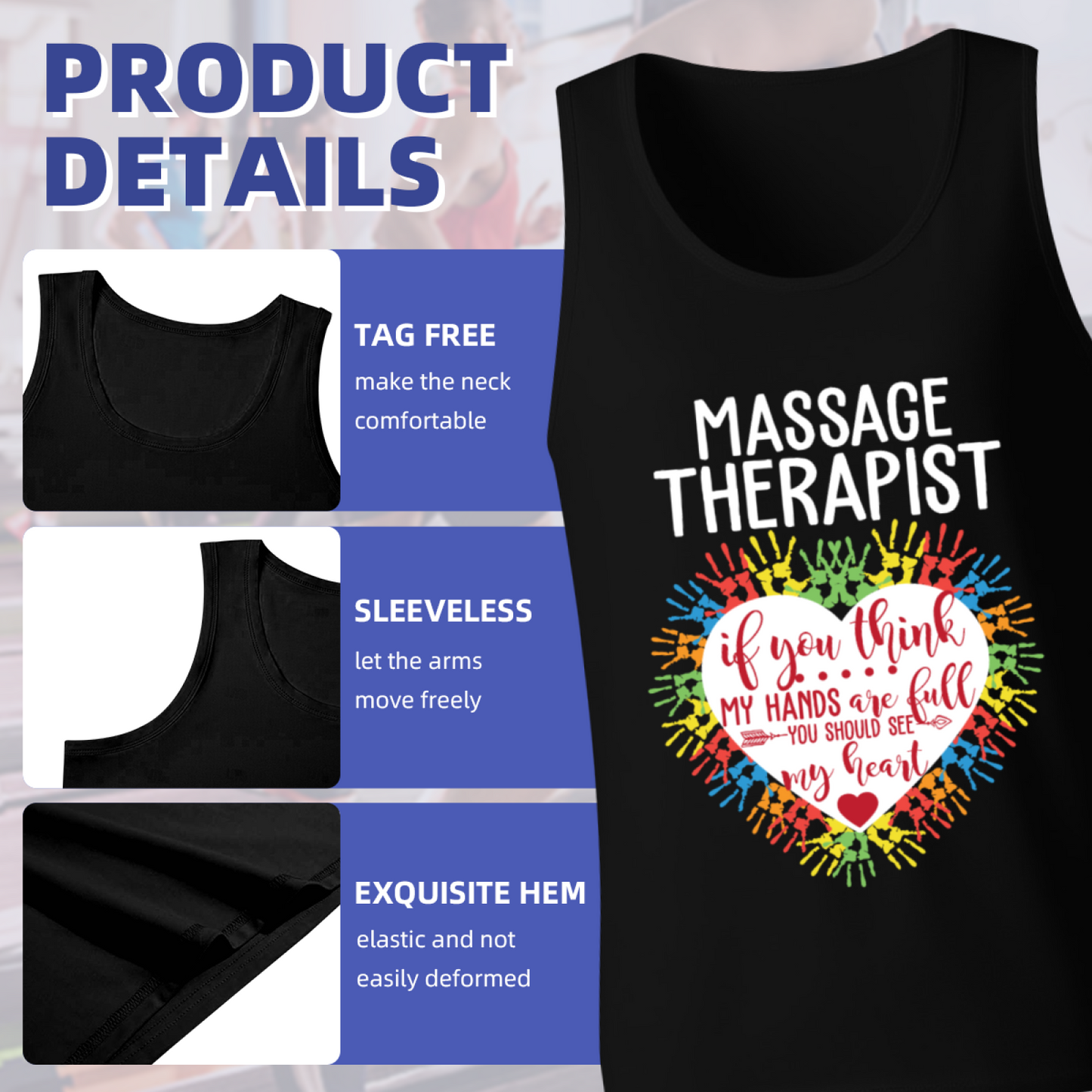 Massage Therapist Heart Art Gift Tank Top