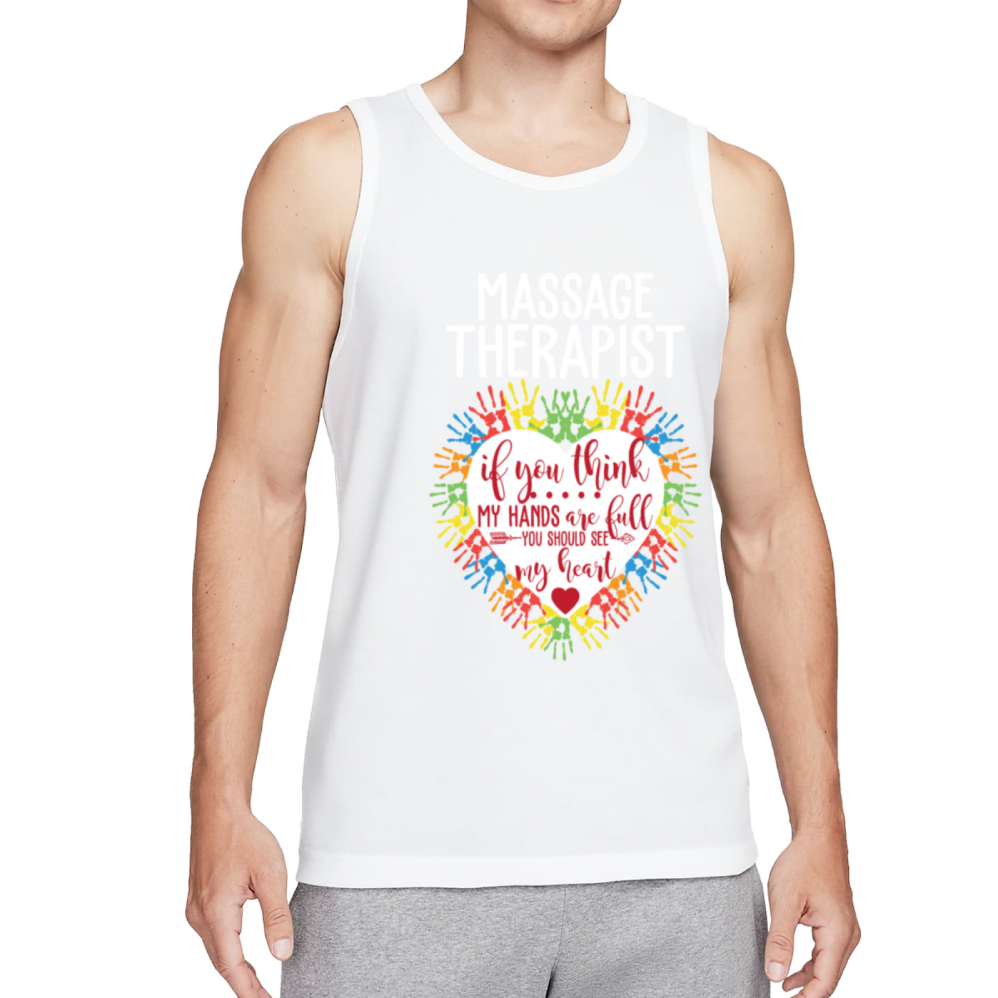 Massage Therapist Heart Art Gift Tank Top