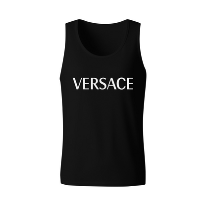 Classic Simple VERSACE Letter Print Streetwear Men Tank Top
