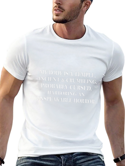 Humorous Temple Graphic T-Shirt