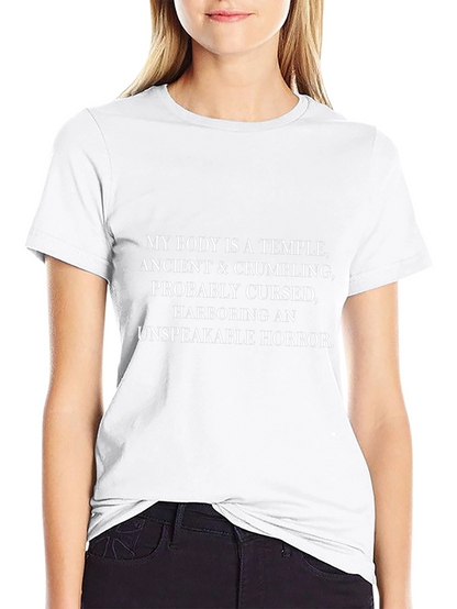 Humorous Temple Graphic T-Shirt