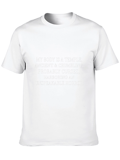 Humorous Temple Graphic T-Shirt