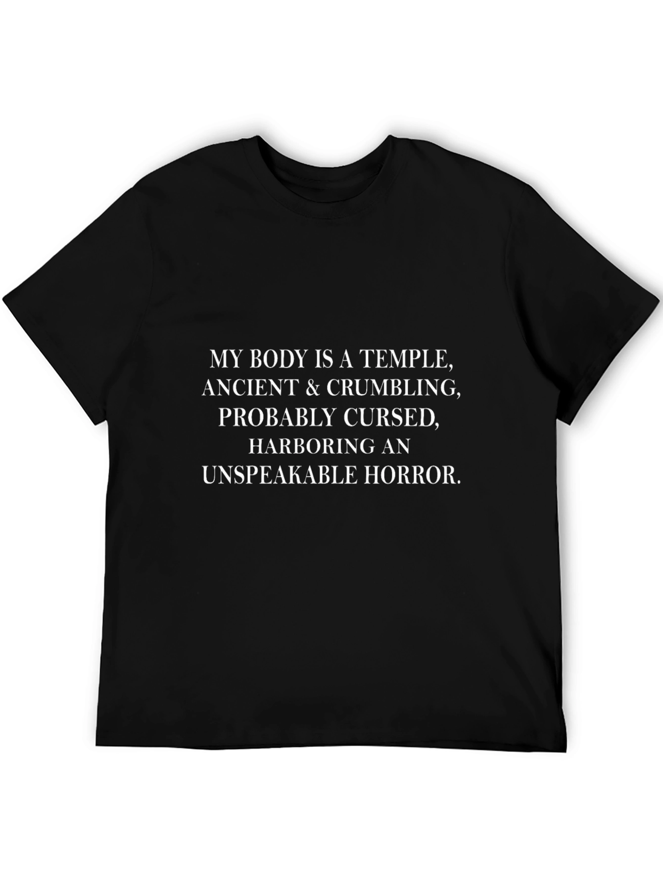Humorous Temple Graphic T-Shirt