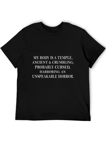 Humorous Temple Graphic T-Shirt