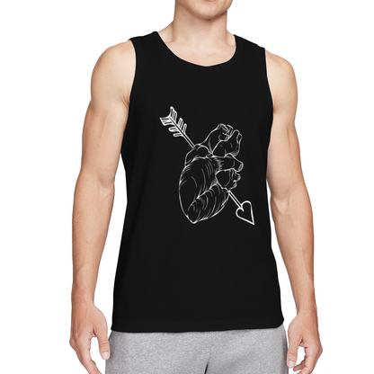 Anatomical Heart Pierced By Arrow Gothic Art Sleeveless Tank