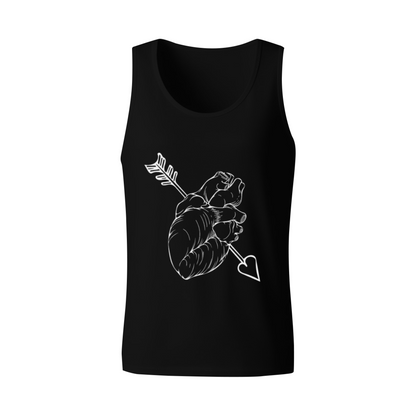 Anatomical Heart Pierced By Arrow Gothic Art Sleeveless Tank