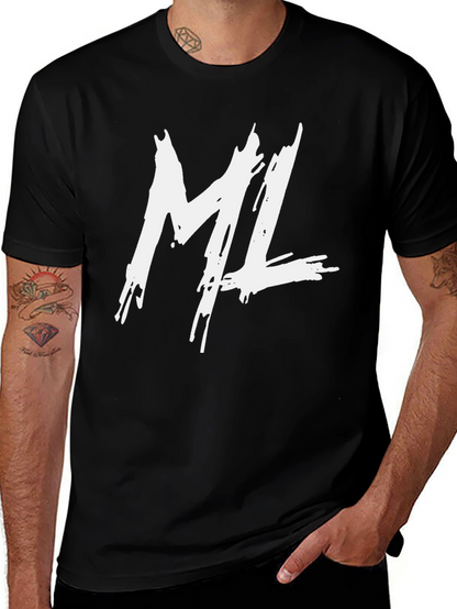 ML Black Graphic Tee - Trendy Streetwear