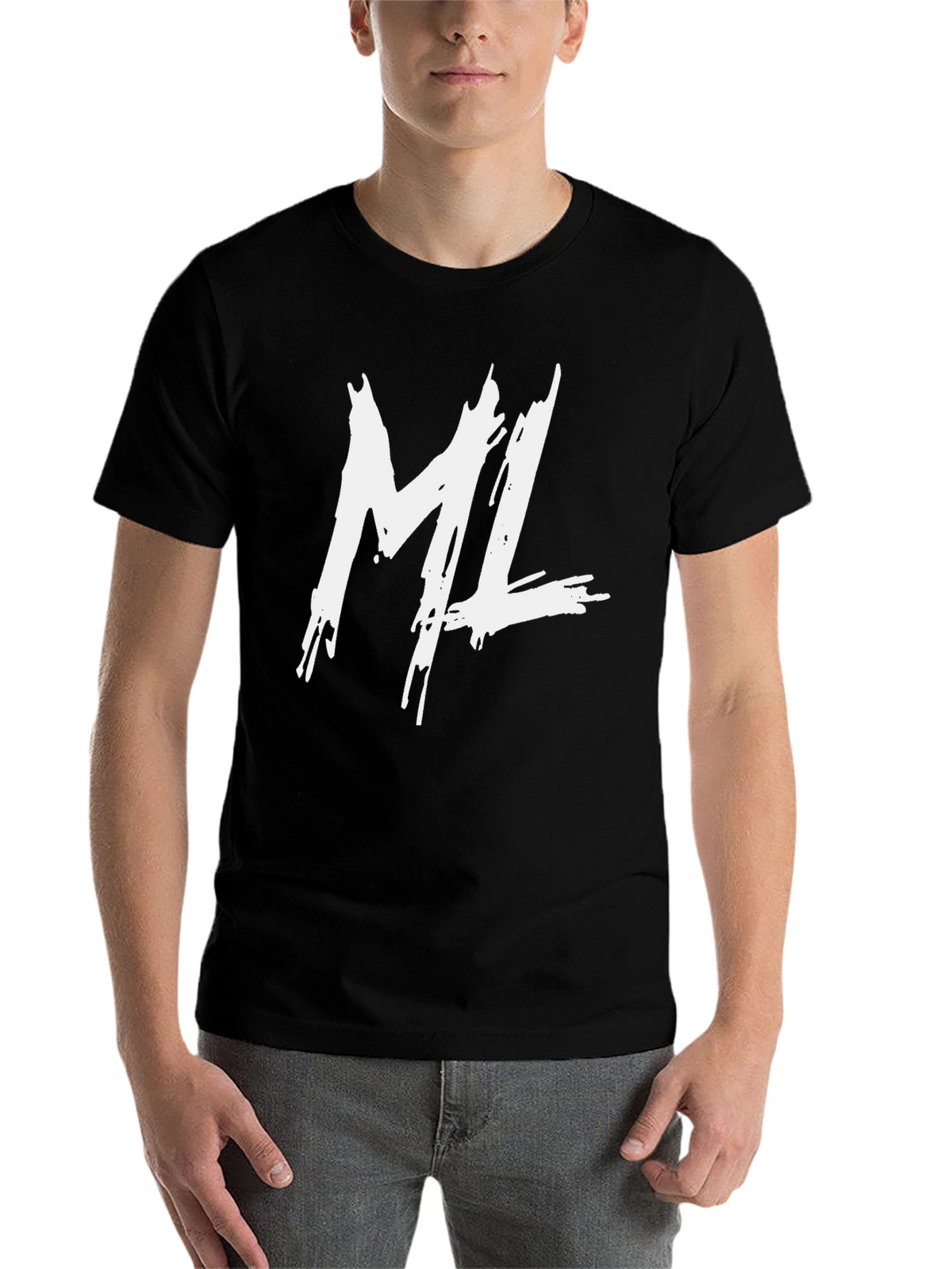 ML Black Graphic Tee - Trendy Streetwear