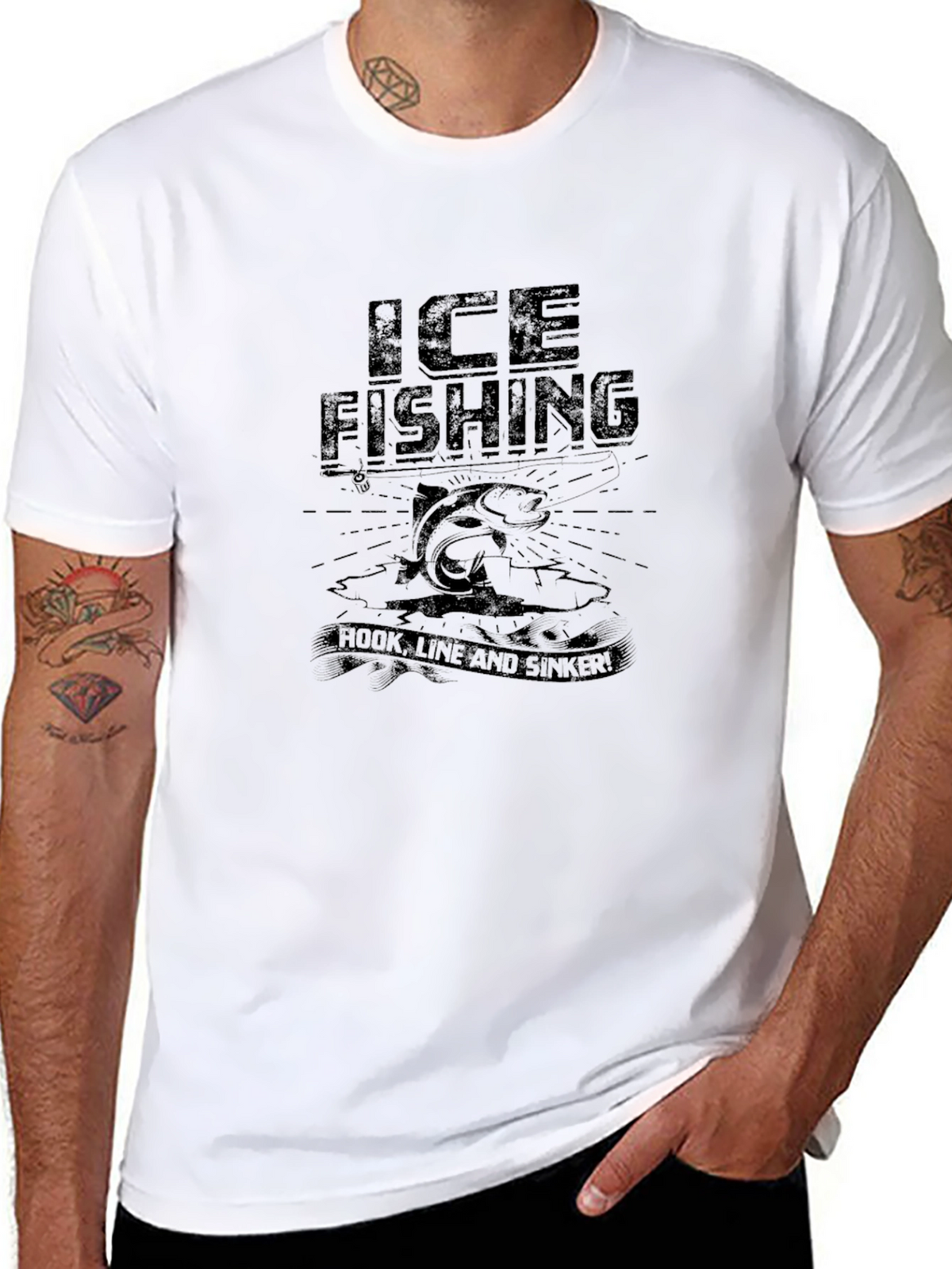Ice Fishing Graphic Tee - Hook Line & Sinker!