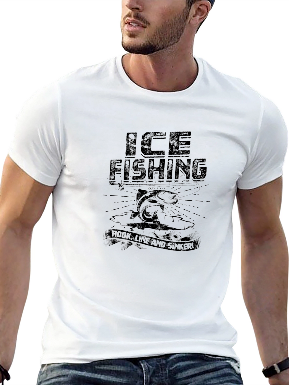 Ice Fishing Graphic Tee - Hook Line & Sinker!