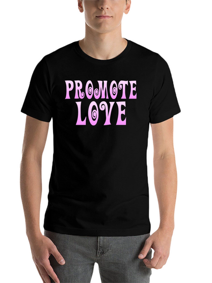 Promote Love Black Graphic T-Shirt