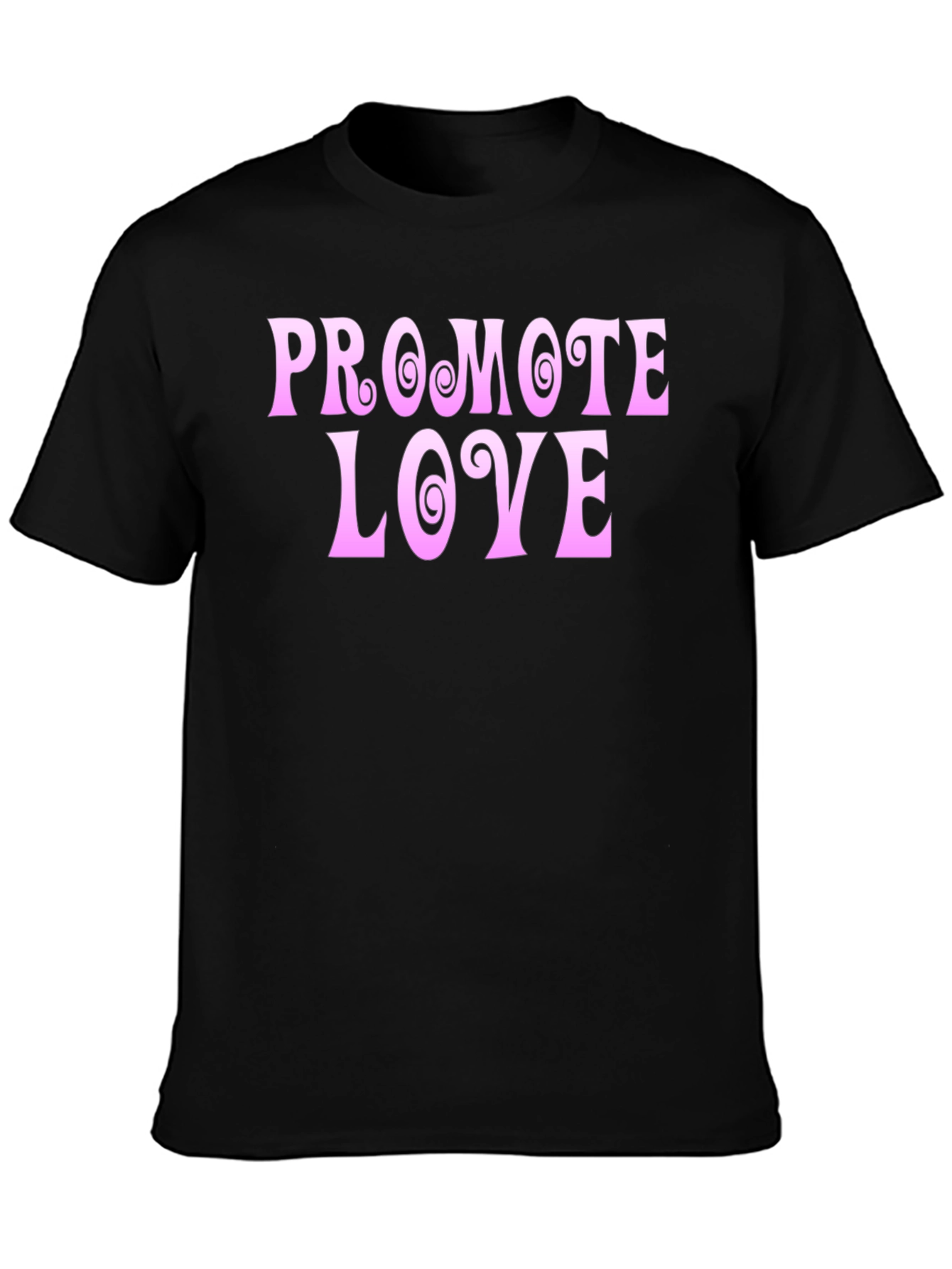 Promote Love Black Graphic T-Shirt