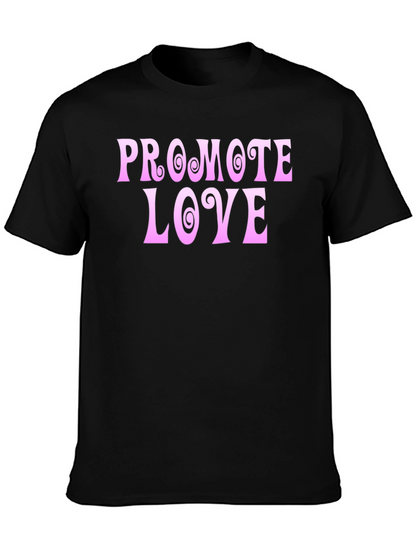 Promote Love Black Graphic T-Shirt
