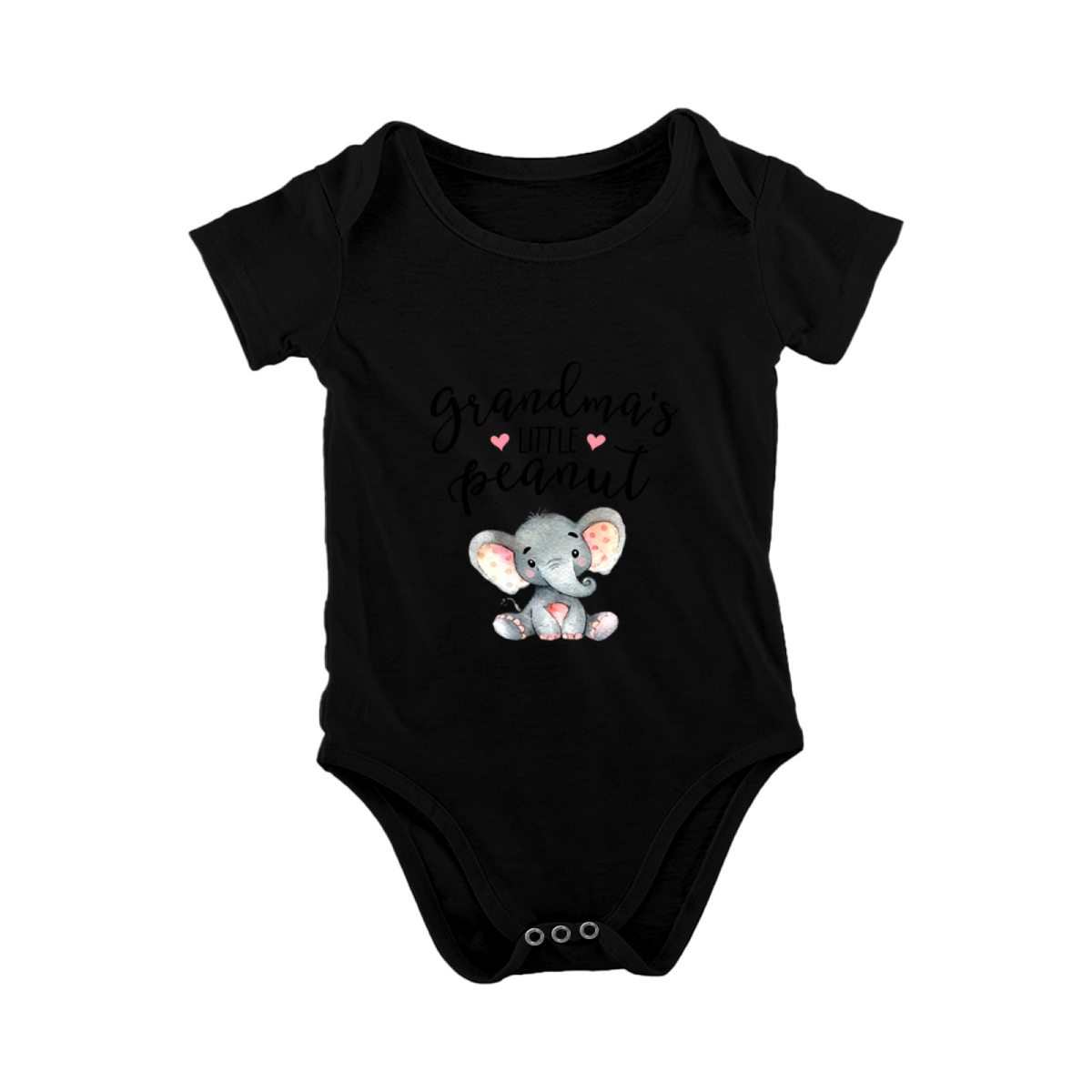 Grandma¡¯s Little Peanut Watercolor Elephant Grandbaby Onesie