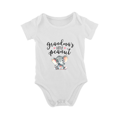 Grandma¡¯s Little Peanut Watercolor Elephant Grandbaby Onesie