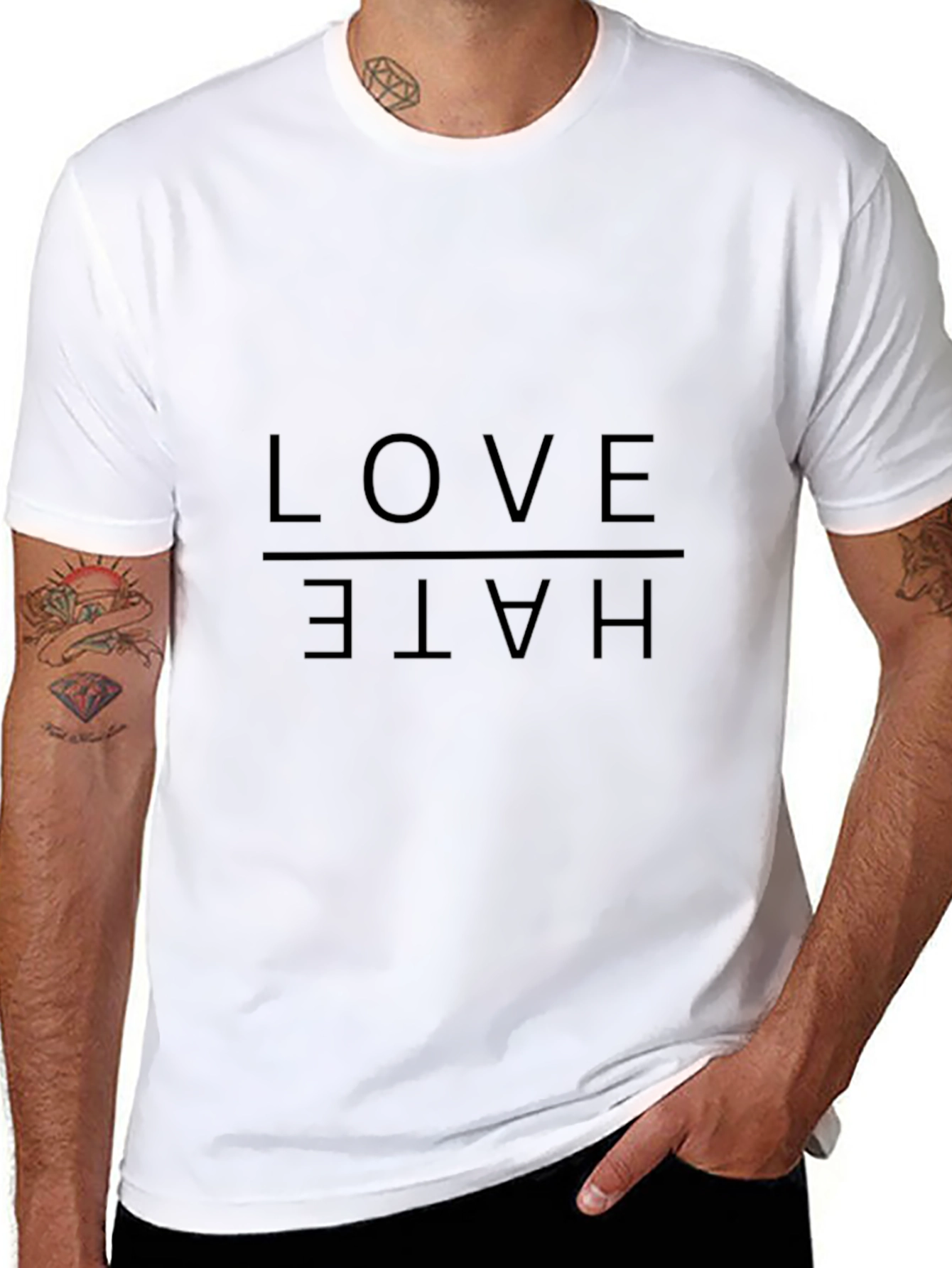 Love Hate Graphic Tee - Trendy Streetwear Shirt