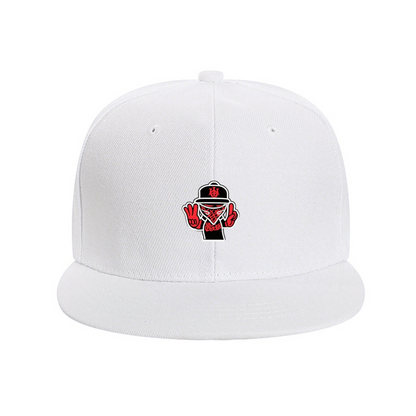 Street Bandana Man Peace Sign Graphic White Hip Hop Hat