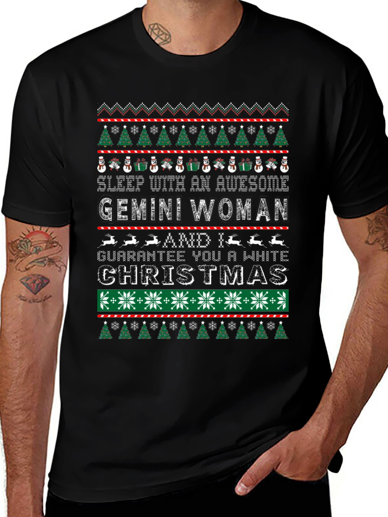 Gemini Woman Ugly Christmas Sweater T-Shirt