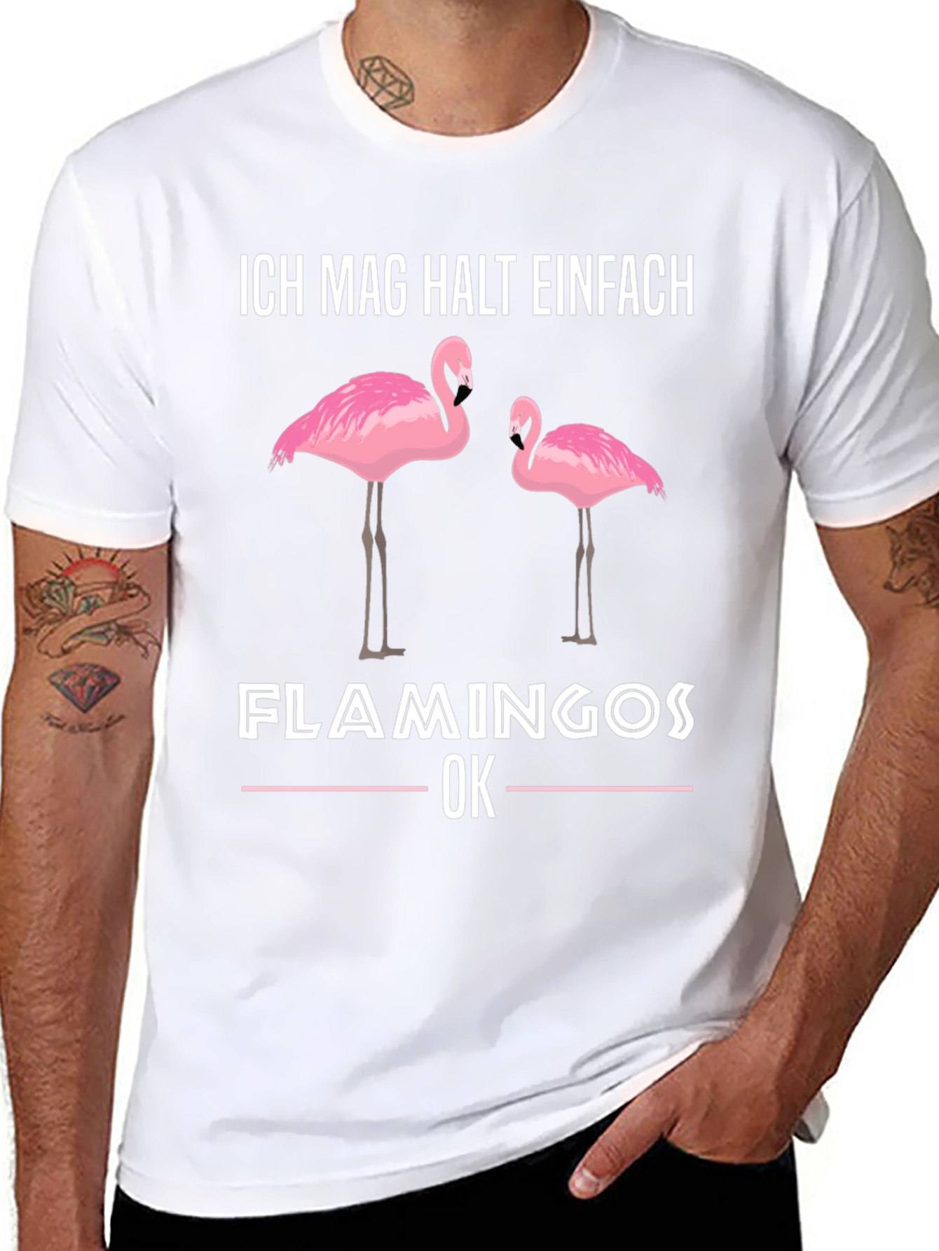 Flamingo Graphic T-Shirt - Ich Mag Halt Einfach Design