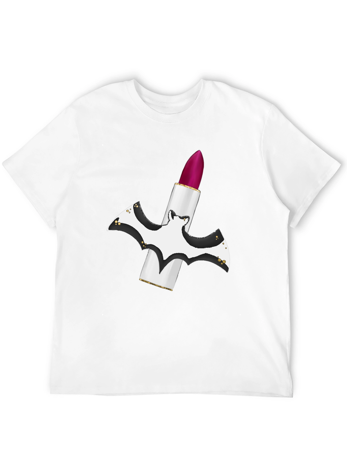 Bat Lipstick T-Shirt - Spooky Chic