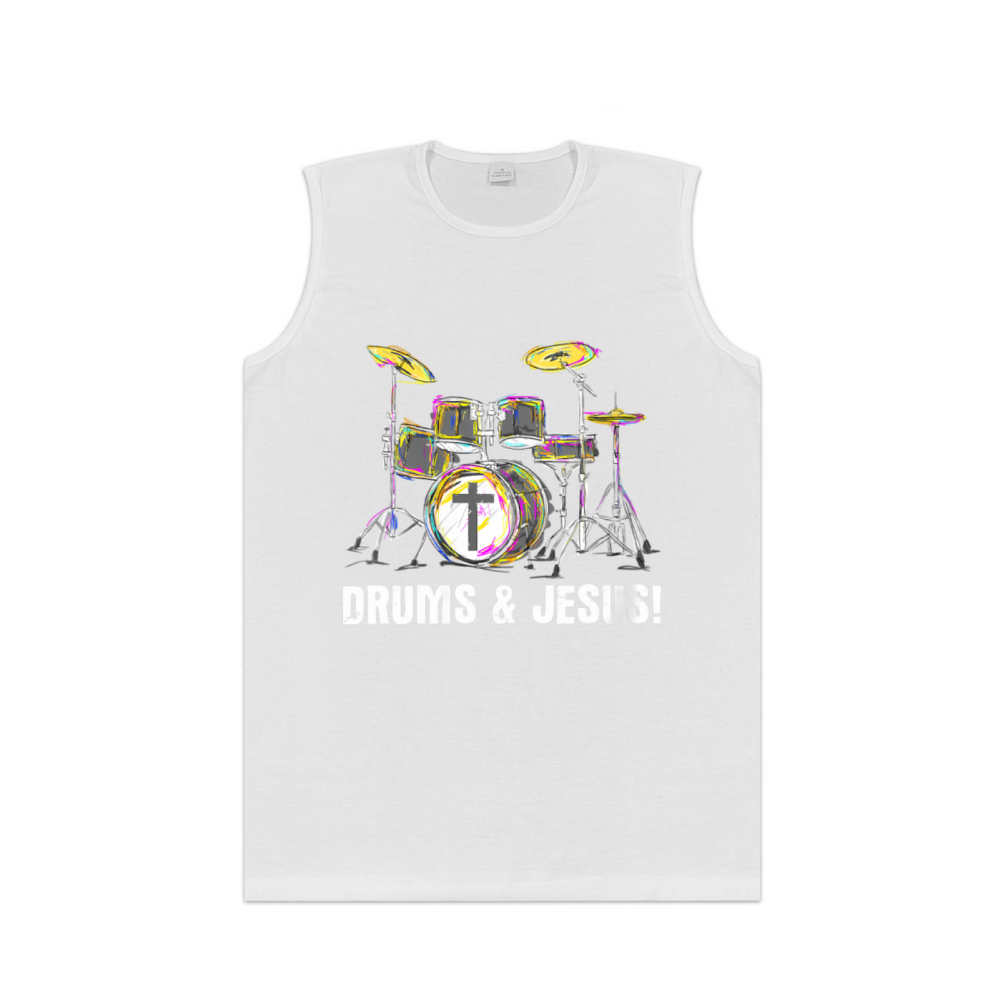 Colorful Drums & Jesus Christian Music Lover Tank