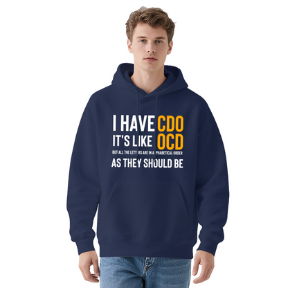 Hilarious CDO OCD Slogan Red Hoodie, Comfort Casual Outfit