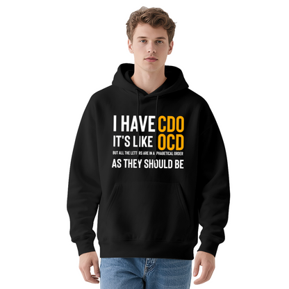 Hilarious CDO OCD Slogan Red Hoodie, Comfort Casual Outfit