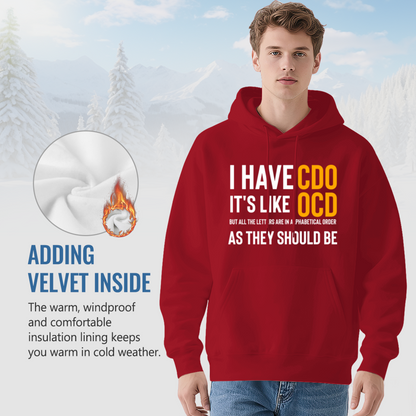 Hilarious CDO OCD Slogan Red Hoodie, Comfort Casual Outfit