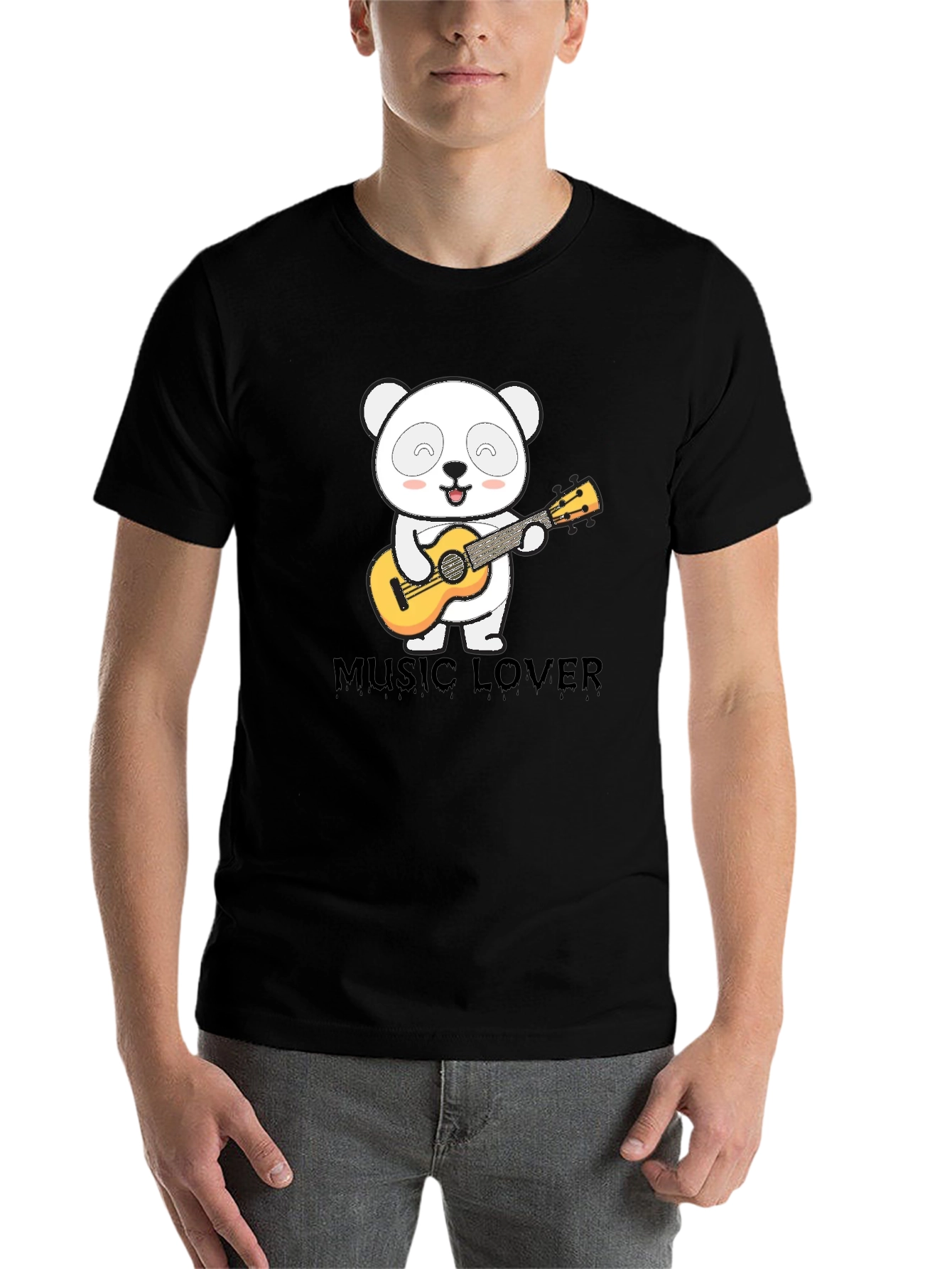 Panda Music Lover Graphic T-Shirt