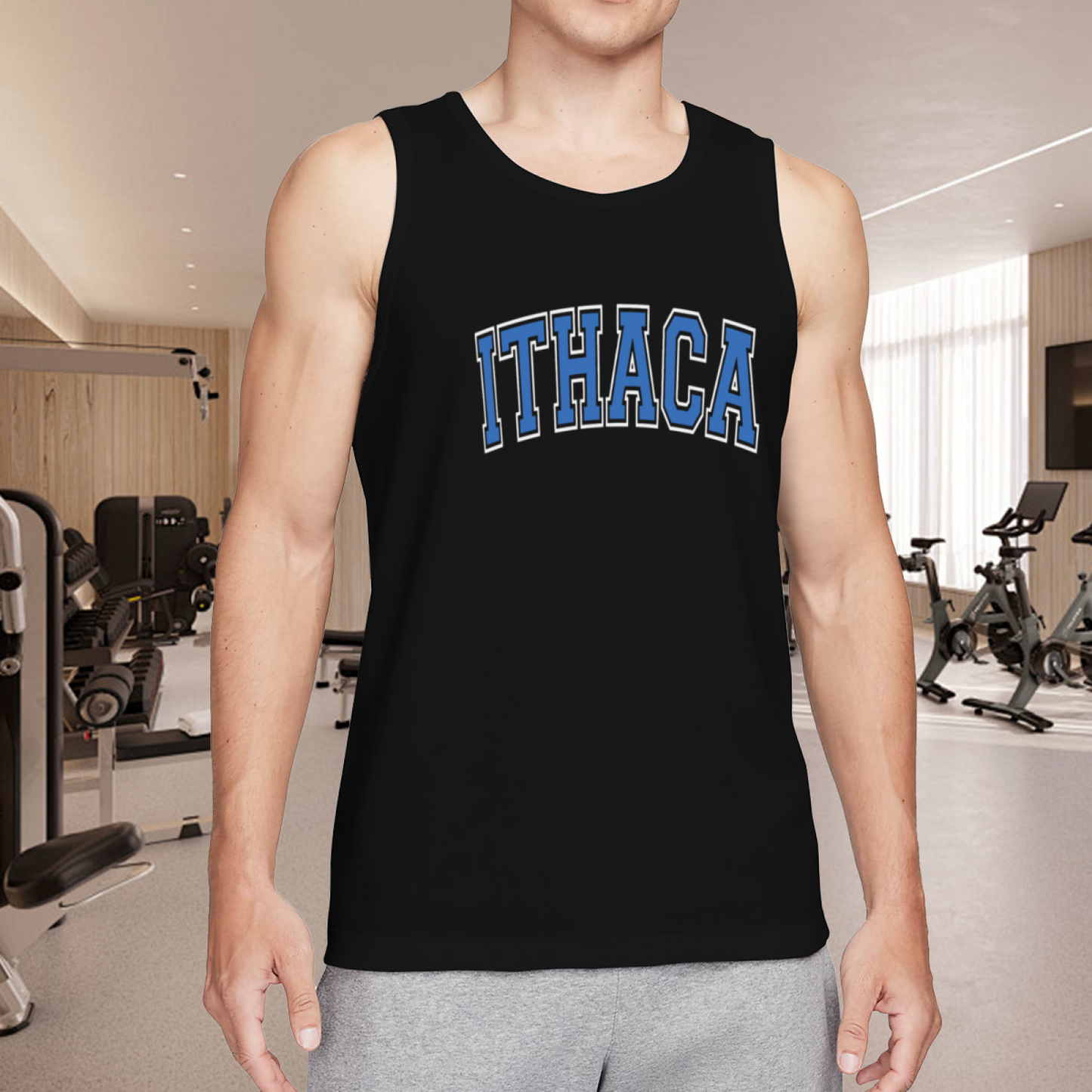Retro Varsity ITHACA College Pride Sleeveless Tee