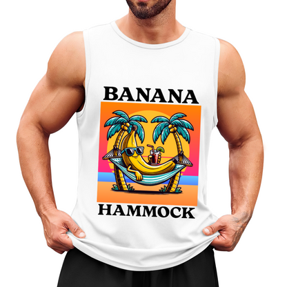 Retro Banana Hammock Tropical Beach Summer Tank Top