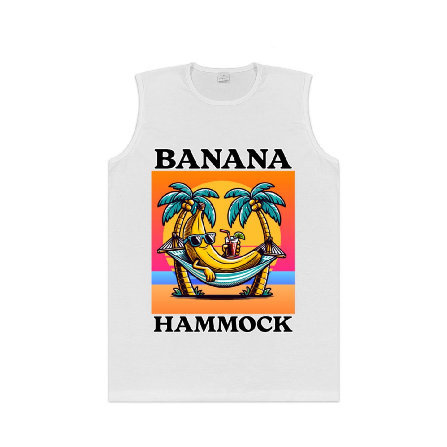 Retro Banana Hammock Tropical Beach Summer Tank Top