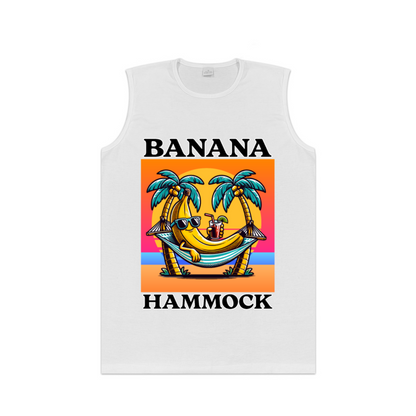 Retro Banana Hammock Tropical Beach Summer Tank Top